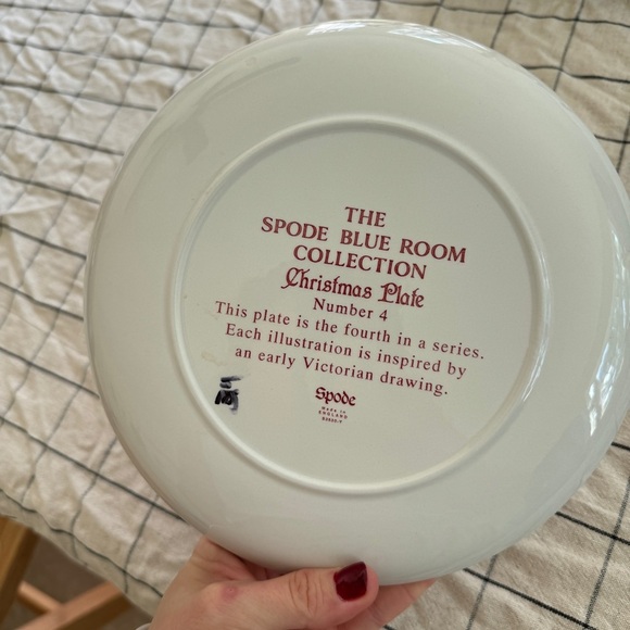 Vintage Spode blue room collection decorative plate christmas no. 4 victorian - Picture 2 of 3